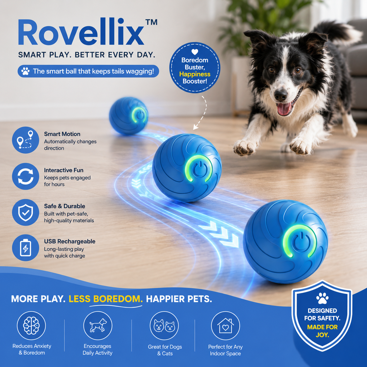 Rovellix™️ Smart Moving Pet Ball
