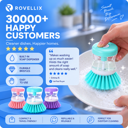 Rovellix Astronaut Dish Brush with Soap Dispenser