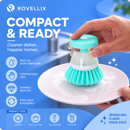 Rovellix Astronaut Dish Brush with Soap Dispenser